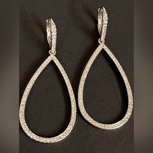 Nadri Pavé cubic zirconia teardrop earrings
